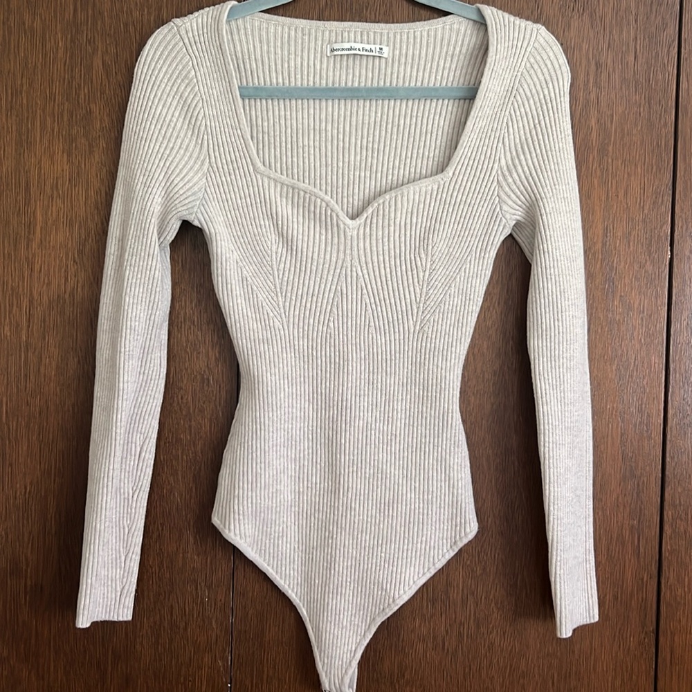 Abercrombie & Fitch Ribbed Sweater Bodysuit